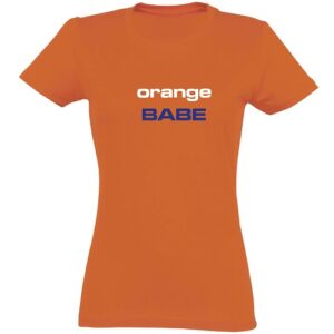 Damesshirt met "Orange babe"